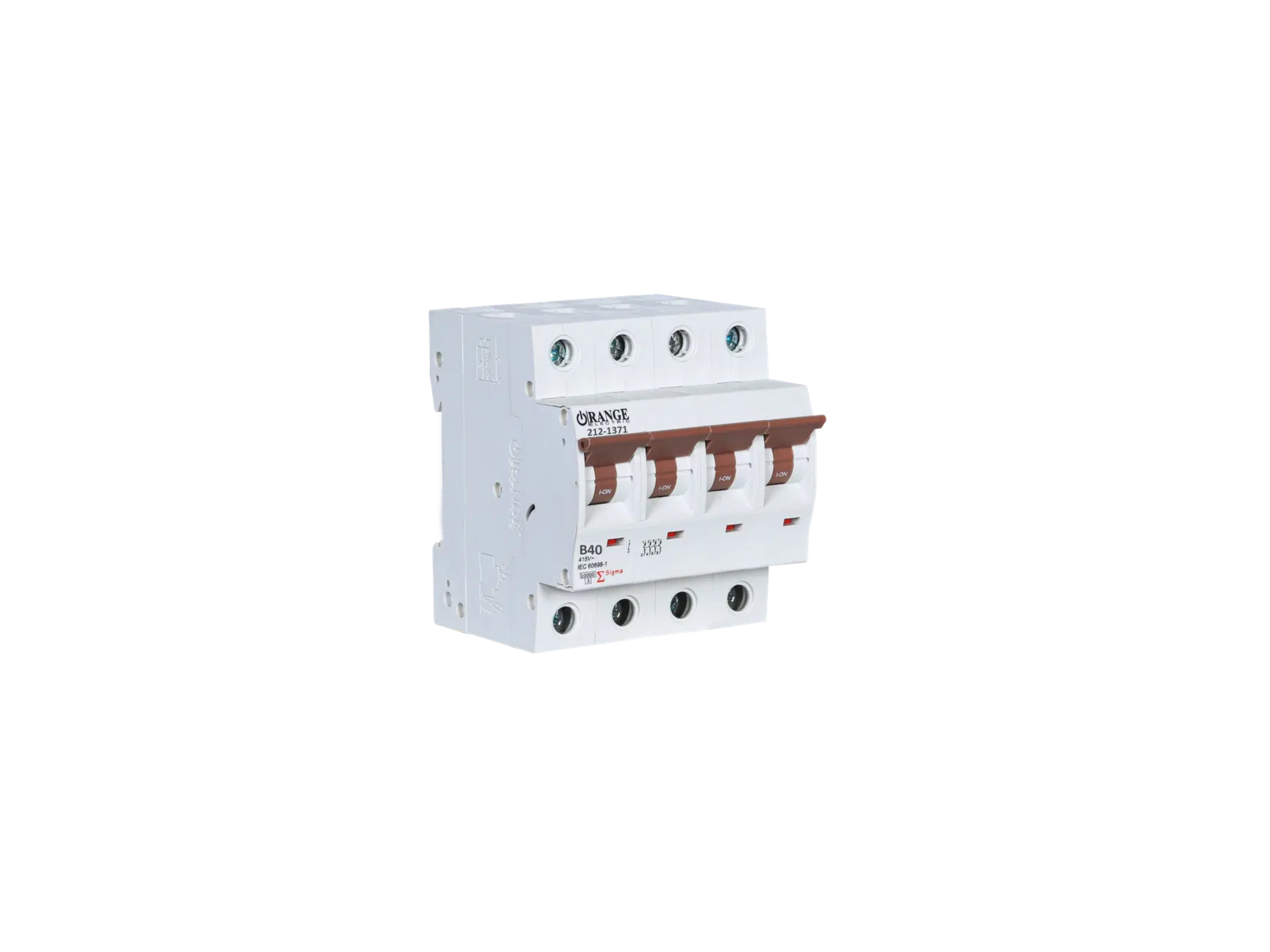 MCB 4POLE 40A 6KA SIGMA ORANGE